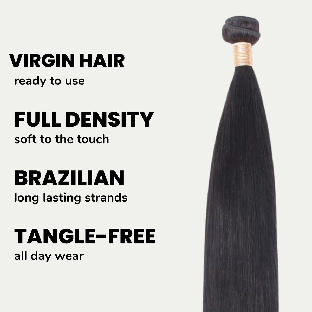 Brazilian Straight 100% Human Hair Bundles by Private Label