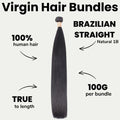 Brazilian Straight 100% Human Hair Bundles by Private Label