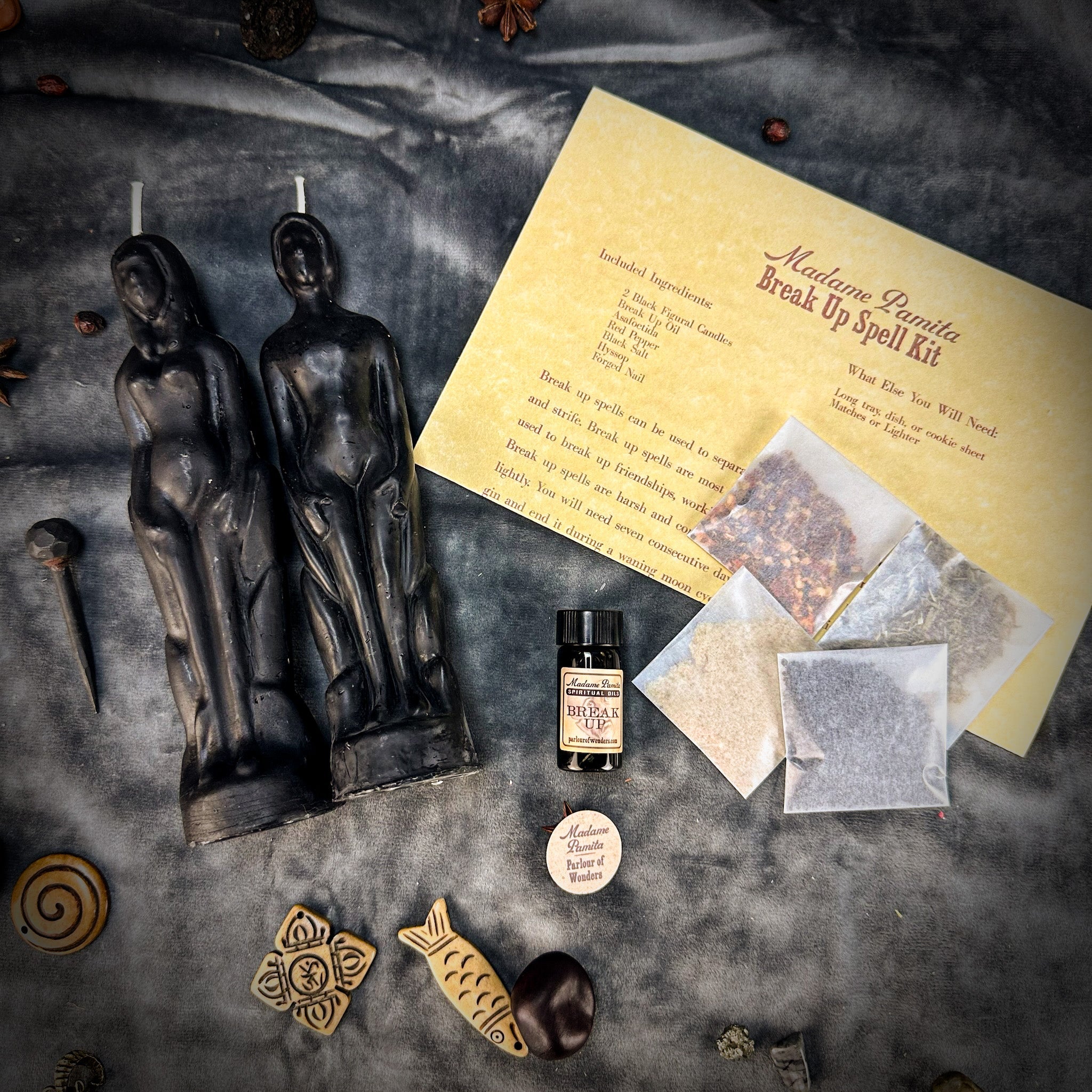 Break Up Candle Spell Kit - Human/Female - End Relationships & Partnerships by Parlour of Wonders