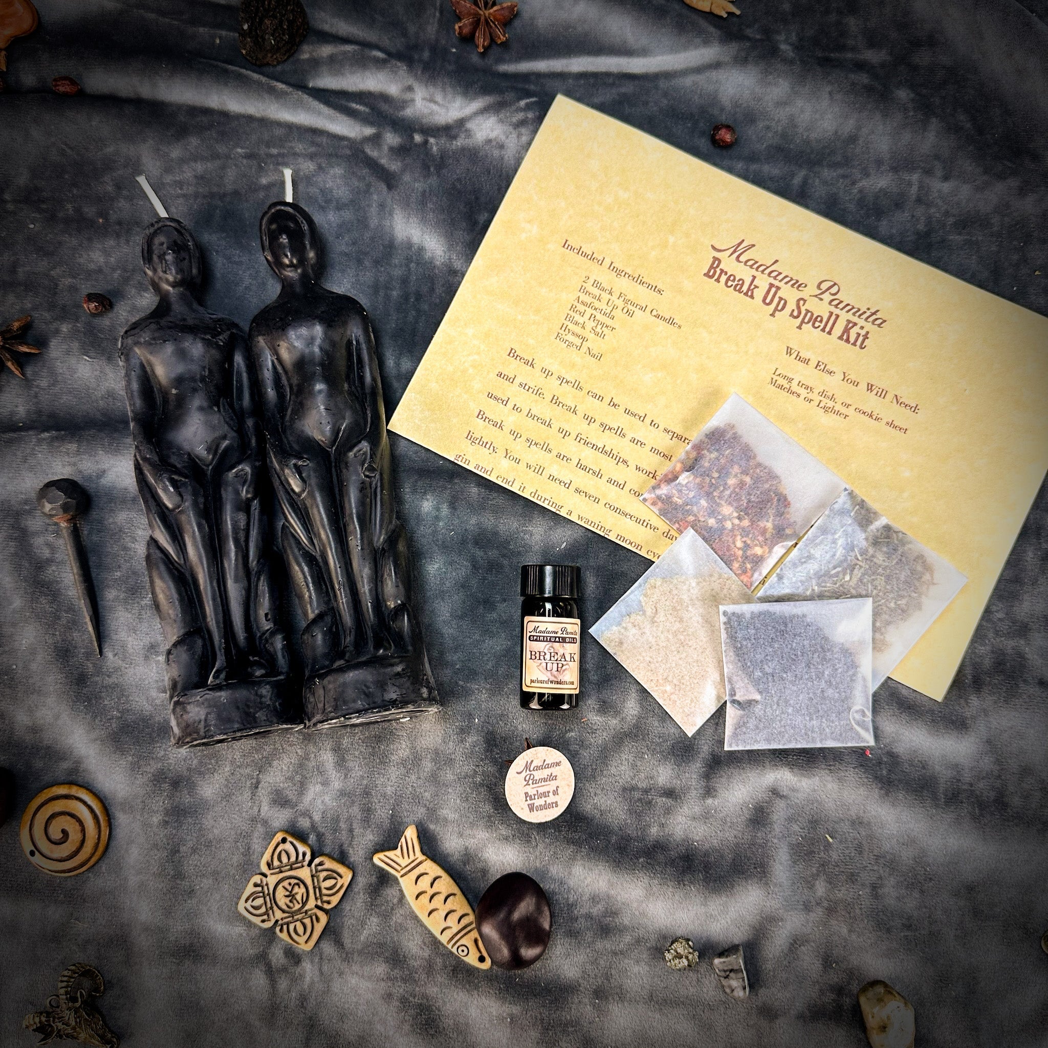 Break Up Candle Spell Kit - Human/Human - End Relationships & Partnerships by Parlour of Wonders