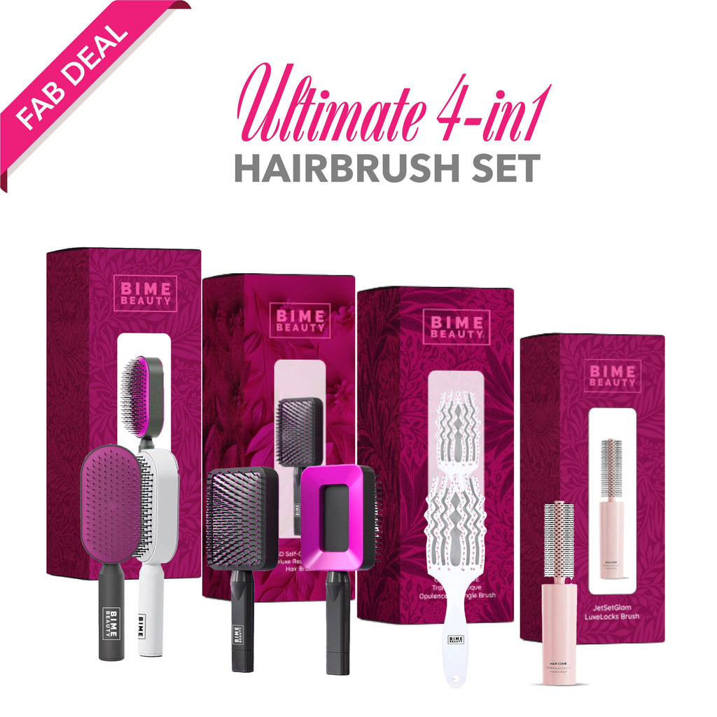 Best Hair Brush Set – Ultimate 4-in-1 Bundle by BimeBeauty