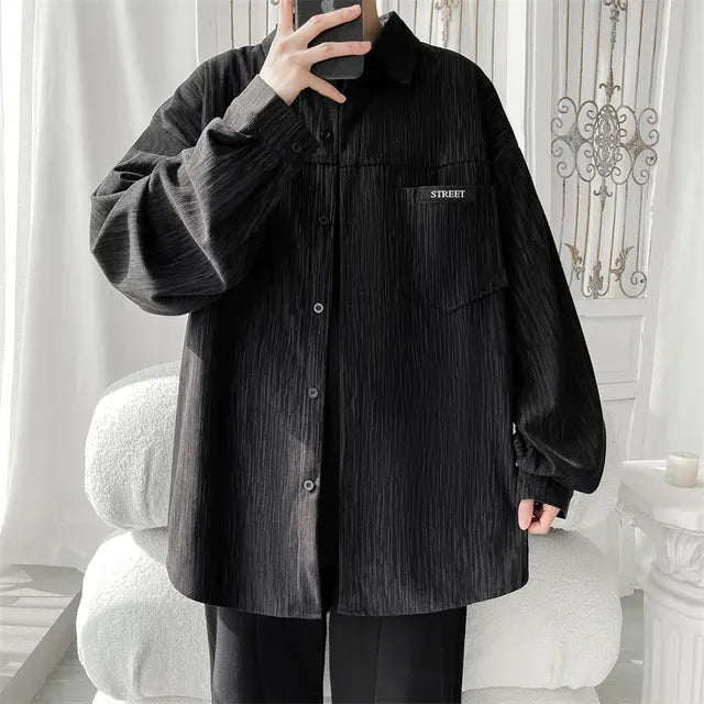 Men's Oversized Button-Up Shirts by Trendy Attic Store01