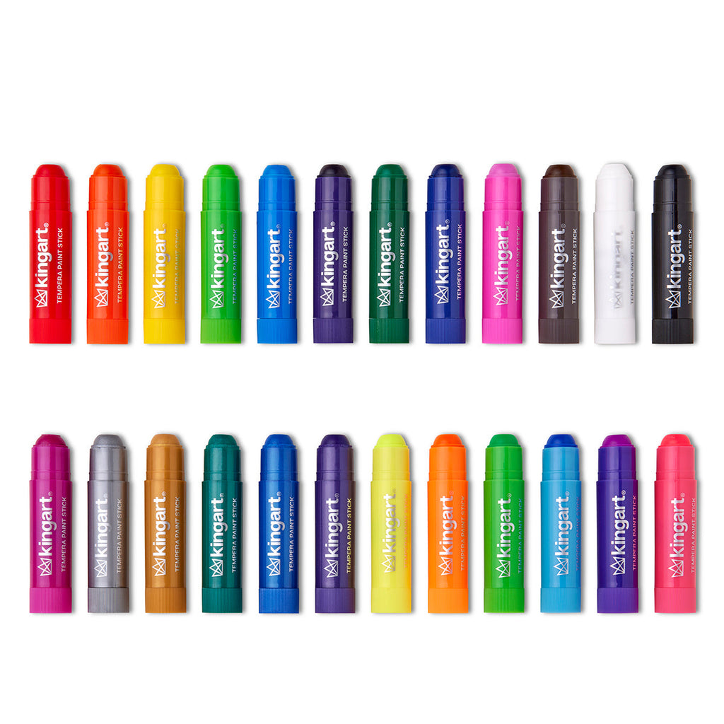 Tempera Paint Sticks – 24 Colors by KINGART