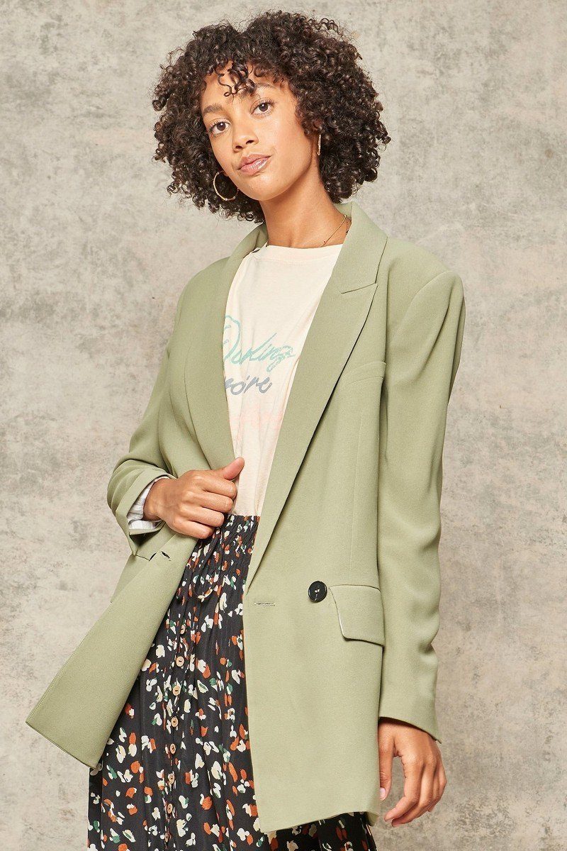 A Solid Woven Blazer Jacket by It's a Girly Place