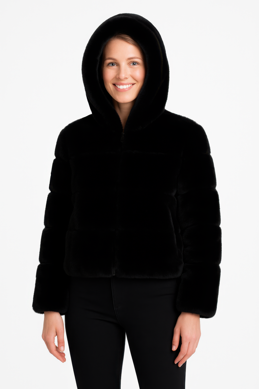 Faux Fur Hooded Jacket See size chart under “more details” by The Fashion Celestial