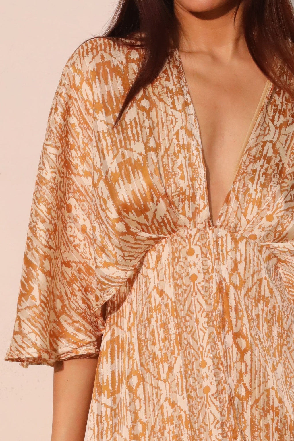Bohemian Lurex Chiffon Cape Maxi Dress by It's a Girly Place