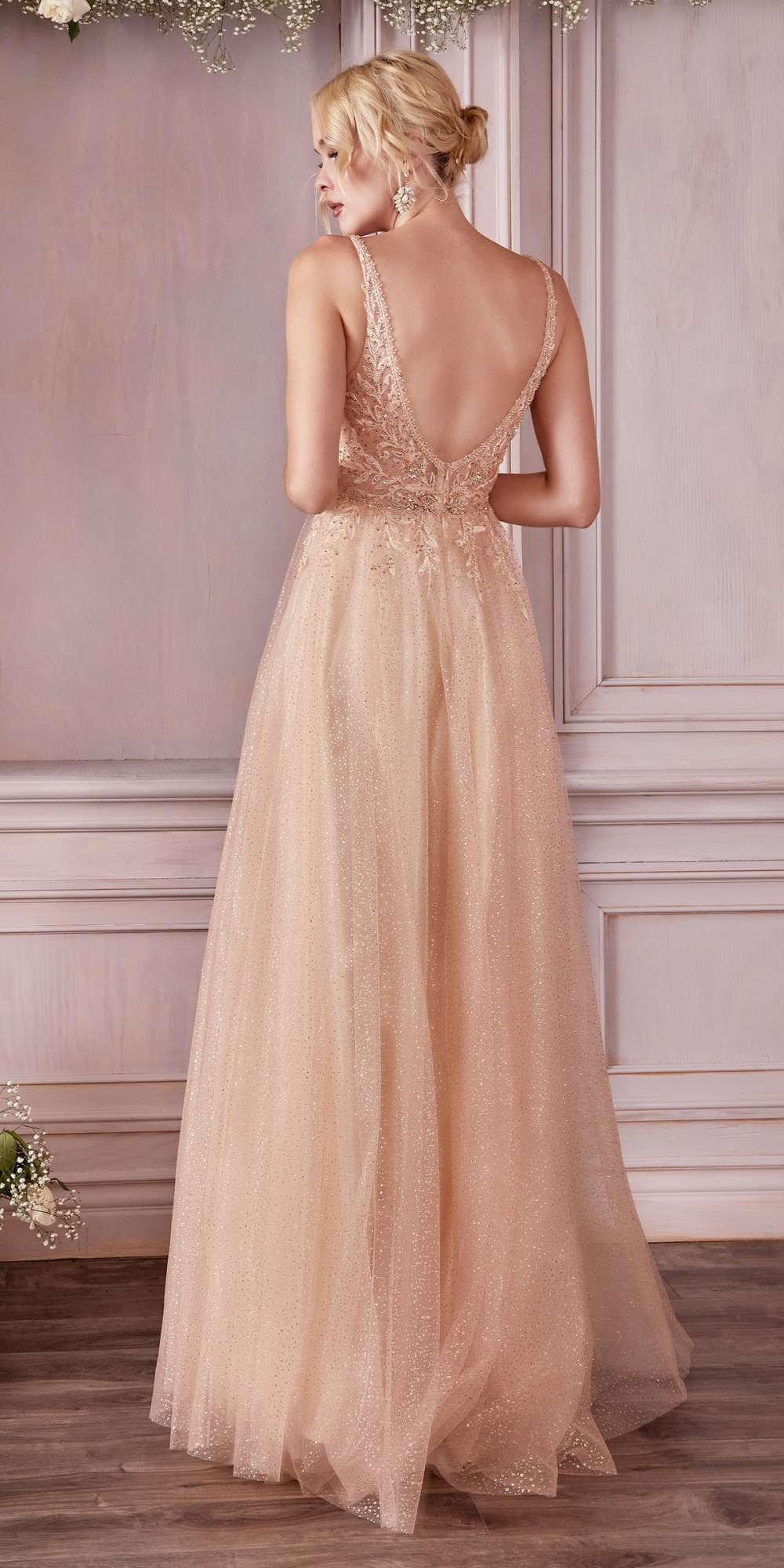 Cinderella Divine CD0196 Layered Tulle A-Line Gown by DiscountDressShop