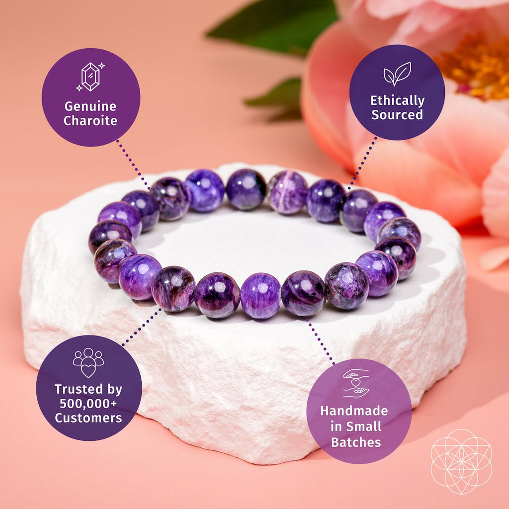Unshakeable Intuition - Rare Siberian Charoite Bracelet by Conscious Items