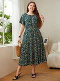 Summer Plus Size Floral Printed Dresses for Women by Trendy Attic Store01