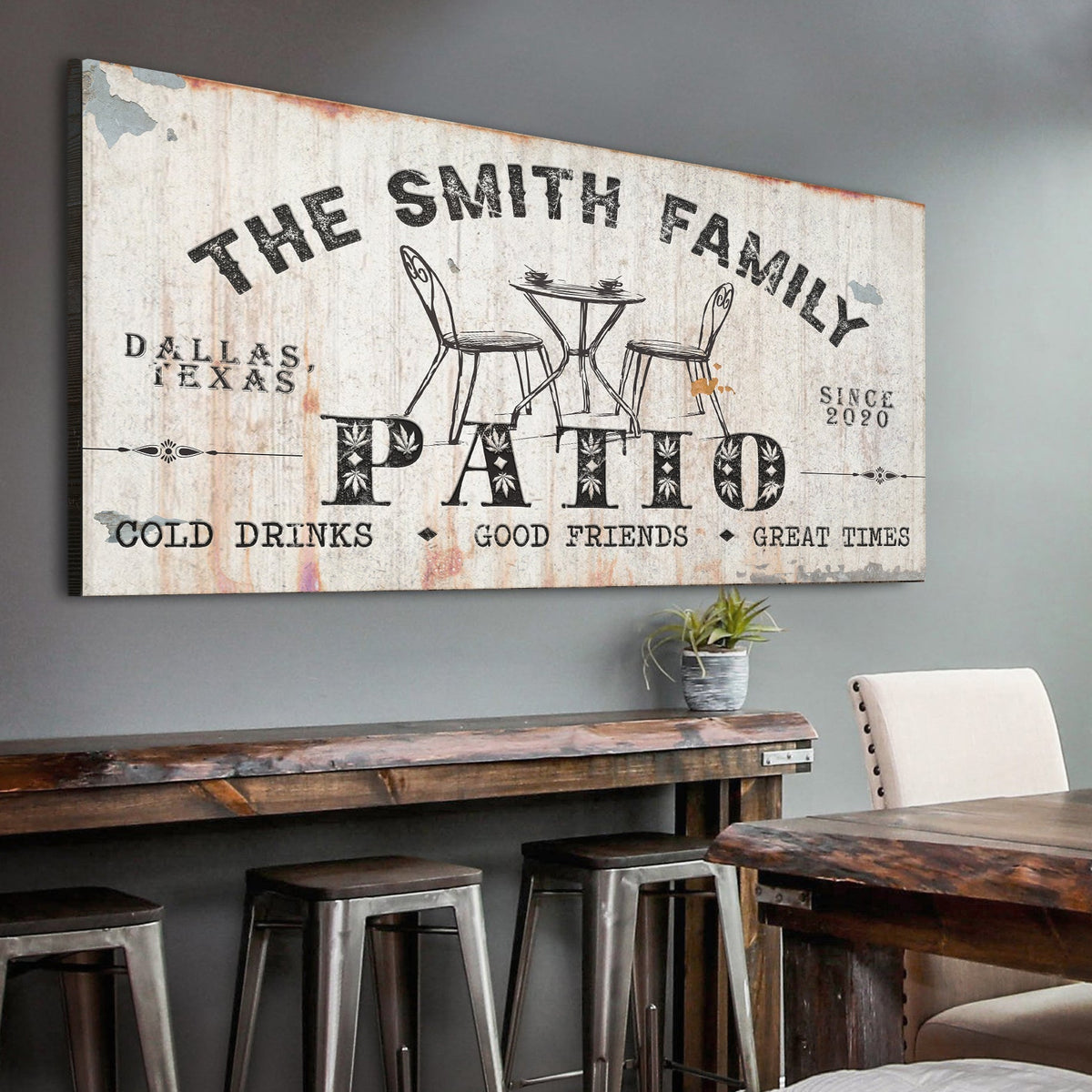 Family Patio Sign by Tailored Canvases