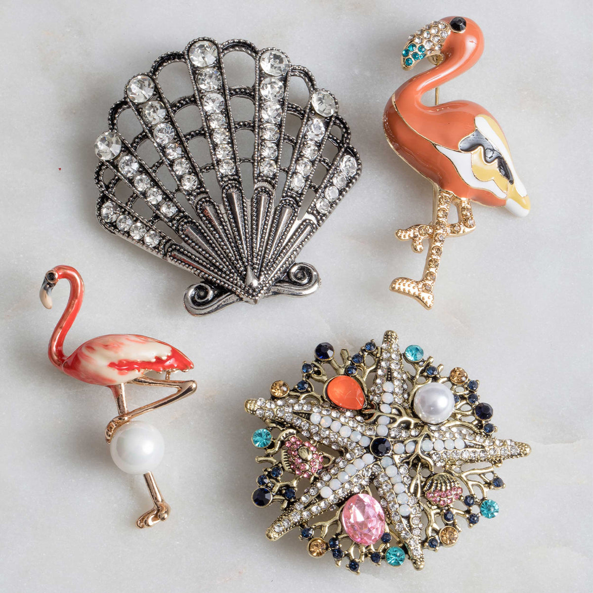 Enamel Pink Flamingo Brooch by Jewelry Made by Me
