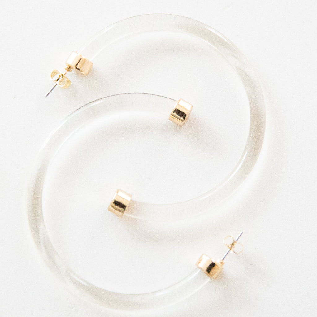 Clear Hoop Earrings by hoohoops