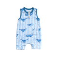 Cleo baby romper shorts | Whales by anise & ava