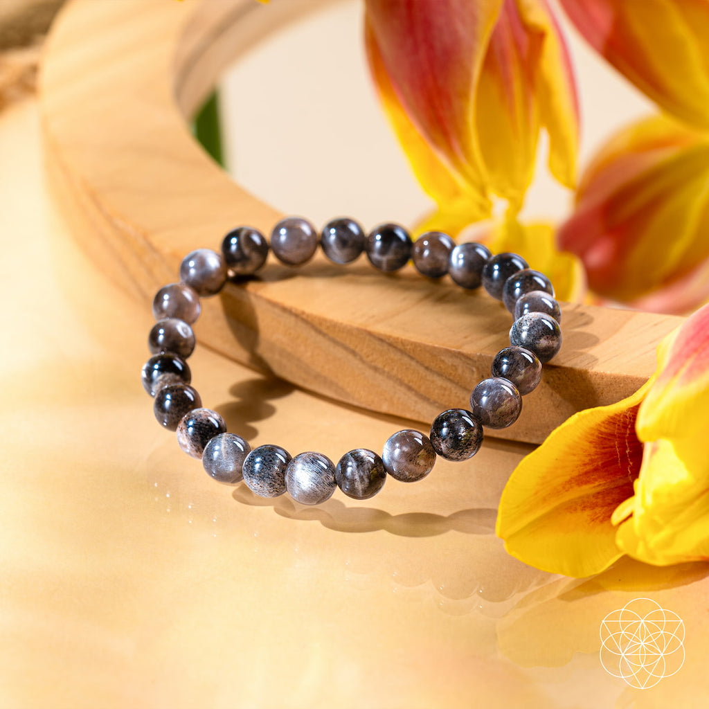 The Empath’s Cord Cutter – Black Moonstone Bracelet by Conscious Items