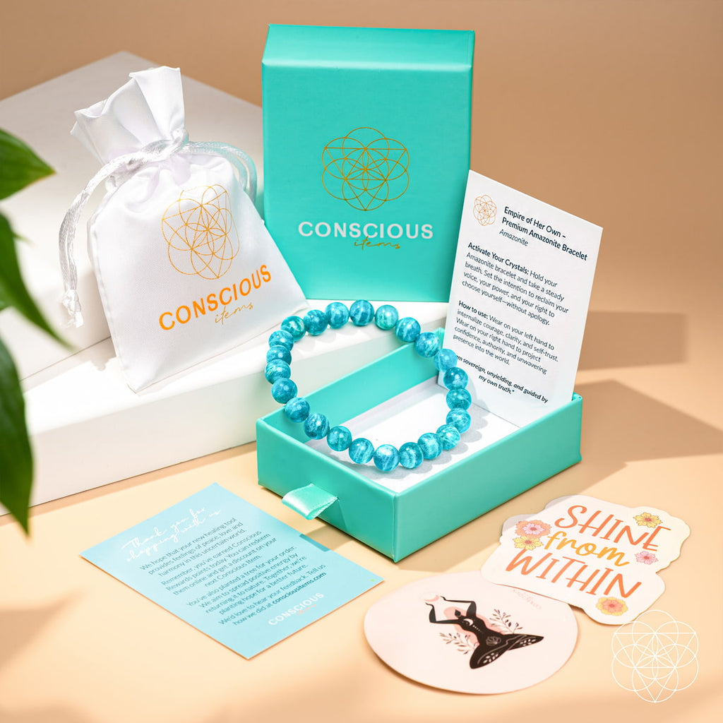 Empire of Her Own – Premium Blue Amazonite Bracelet by Conscious Items