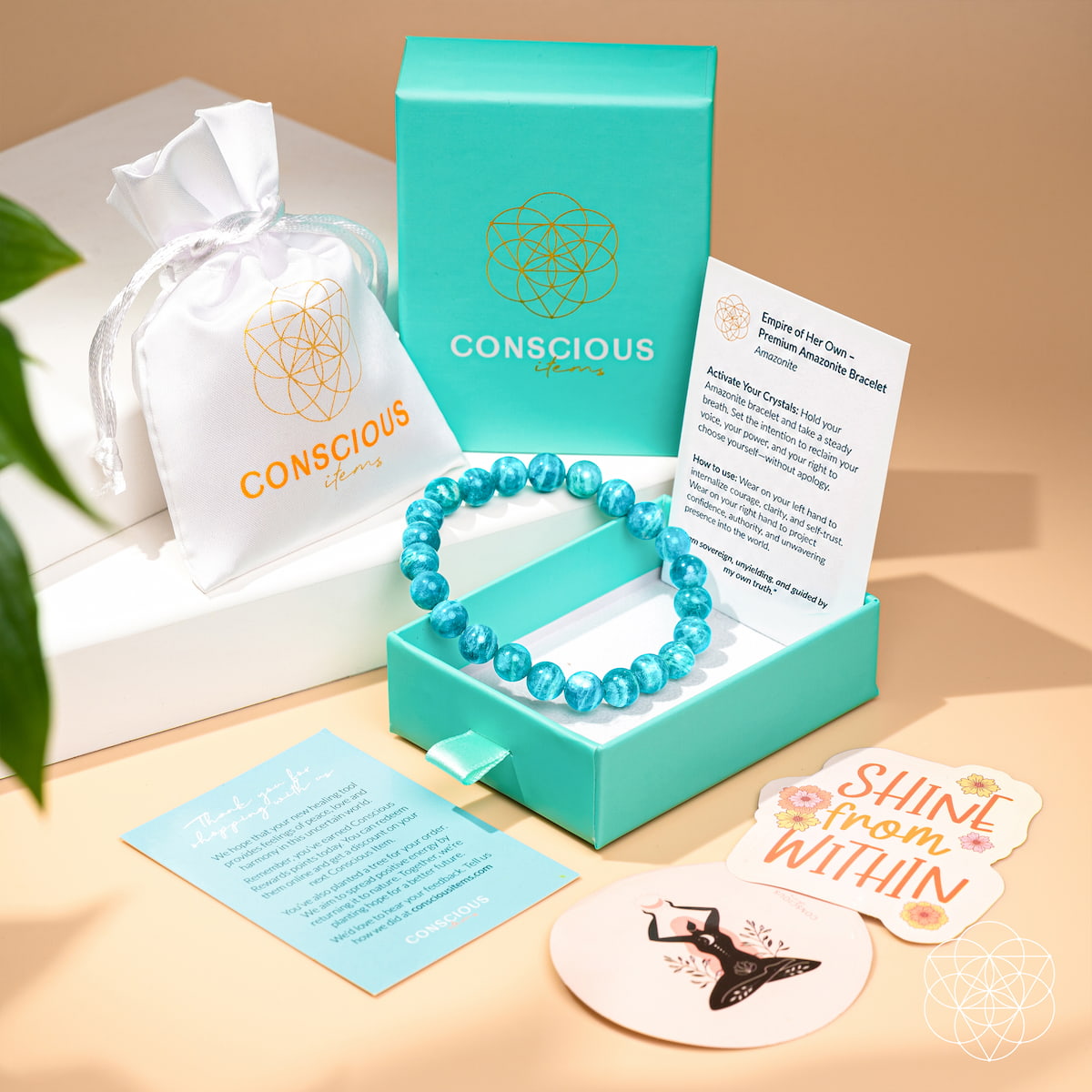 Empire of Her Own – Premium Blue Amazonite Bracelet by Conscious Items