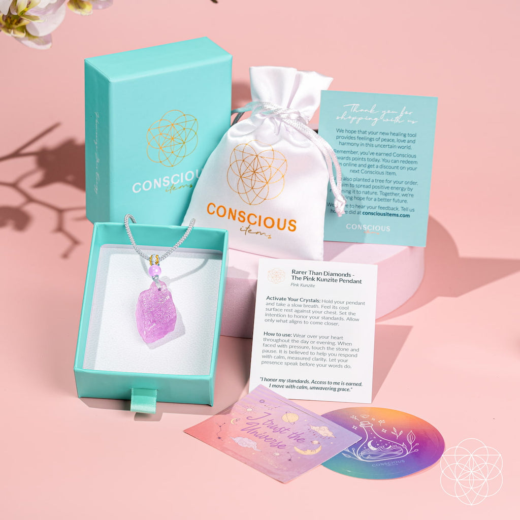 Rarer Than Diamonds - The Pink Kunzite Pendant by Conscious Items
