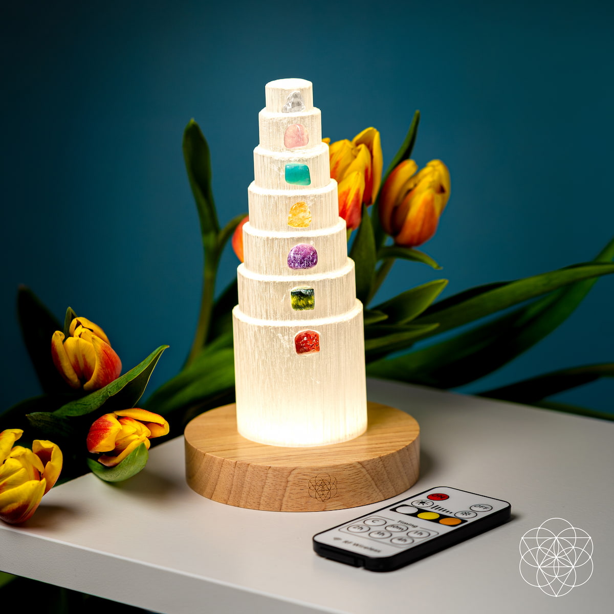 The Stress Shield Lamp - 7 Stones of Healing by Conscious Items