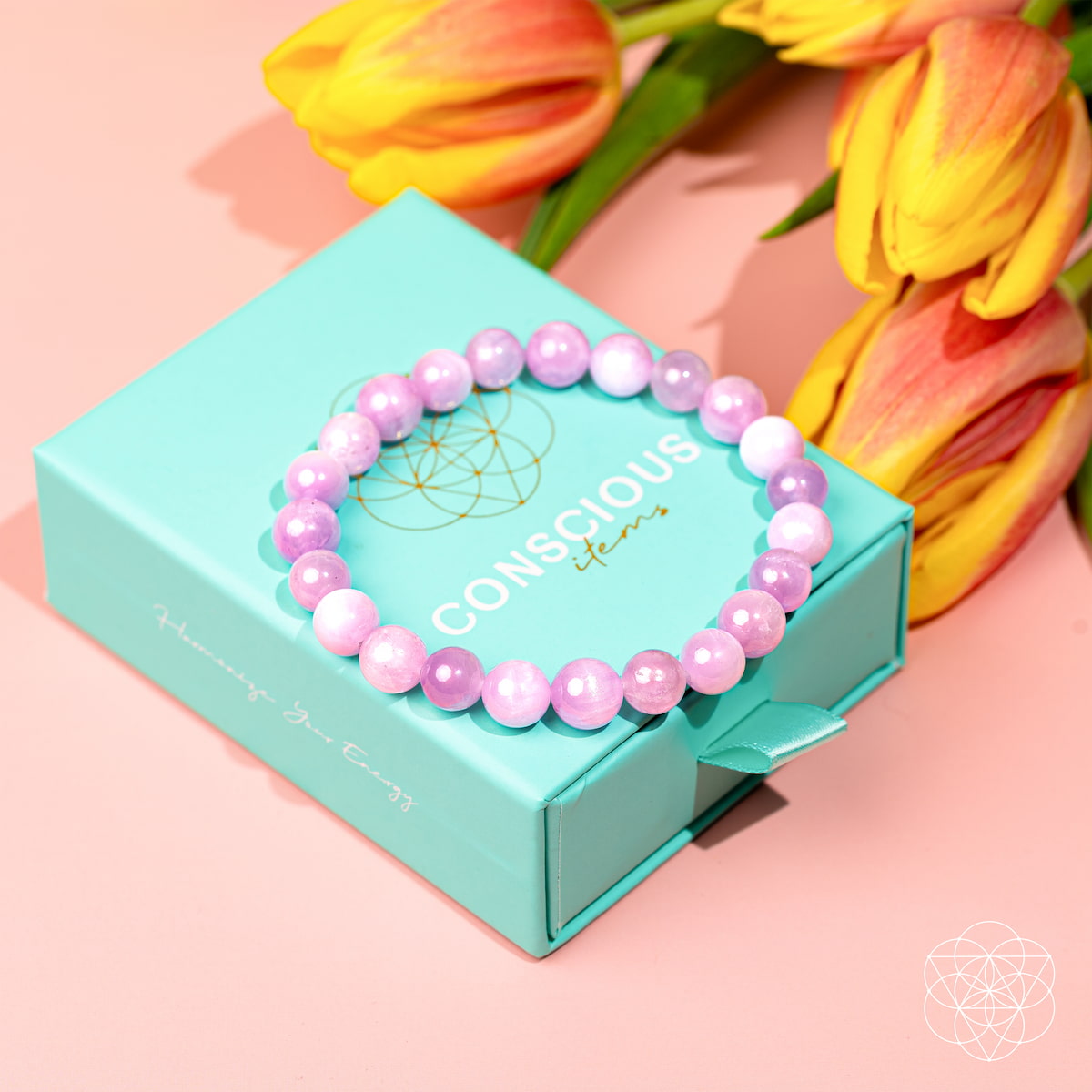 The Heart Reset - Rare Pink Kunzite Bracelet by Conscious Items