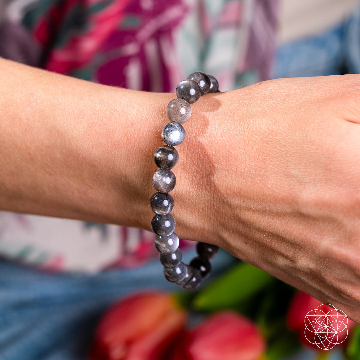The Empath’s Cord Cutter – Black Moonstone Bracelet by Conscious Items