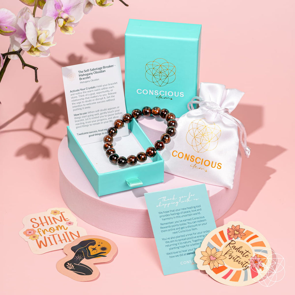 The Self-Sabotage Breaker - Mahogany Obsidian Bracelet by Conscious Items