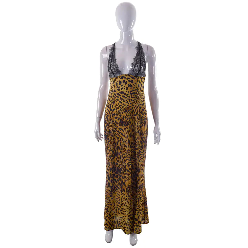 Women's Printed Spaghetti Strap Sleeveless Dress by Trendy Attic Store01