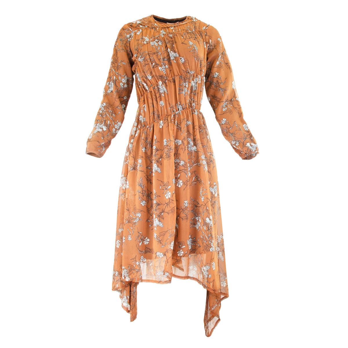 FLORAL RUST DRESS by profile-nyc