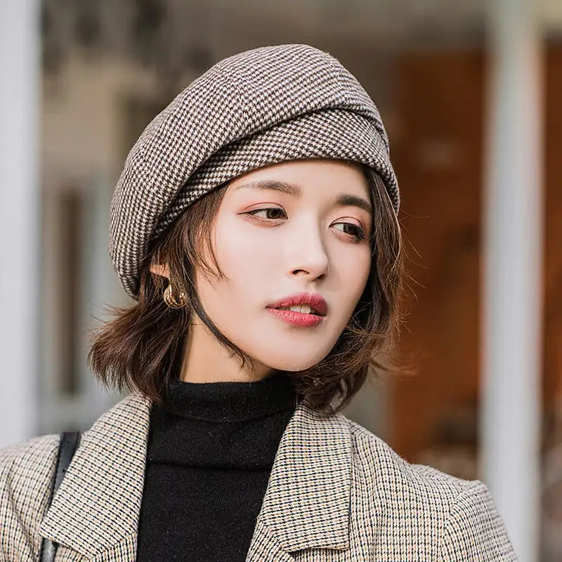 Korean British Retro Octagonal Hat by Trendy Attic Store01