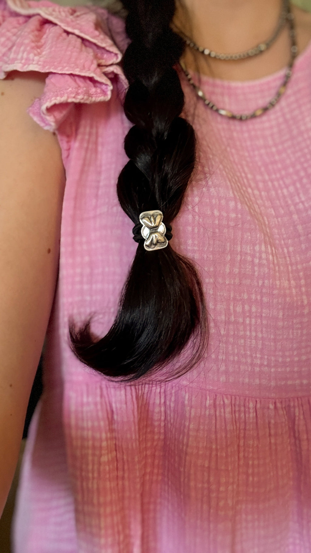 BOW TIE CONCHO HAIR TIE BY JOAN BEGAY by The Sterling Spur