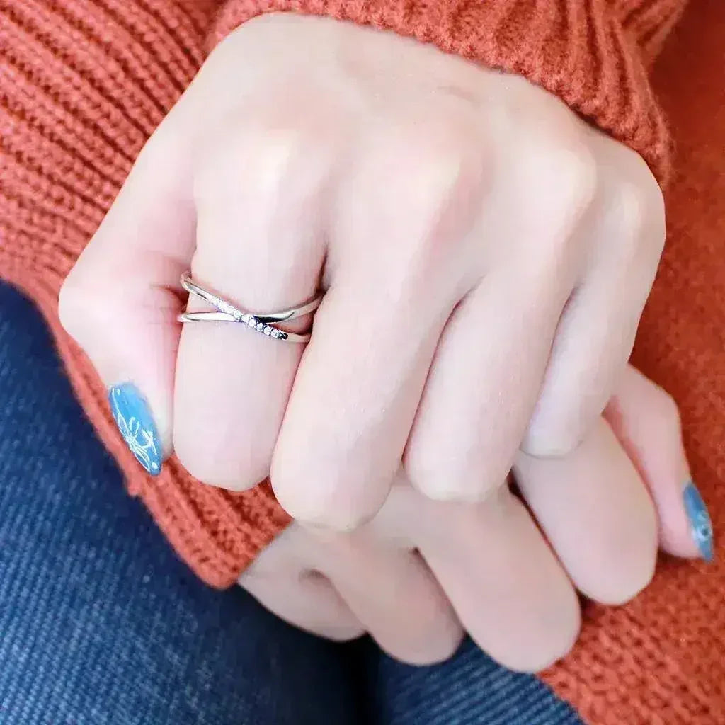DA158 - High polished (no plating) Stainless Steel Ring with AAA Grade by Femstylo
