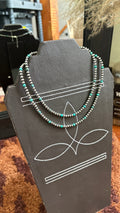 4MM TURQUOISE & STERLING SILVER PEARL NECKLACE by The Sterling Spur