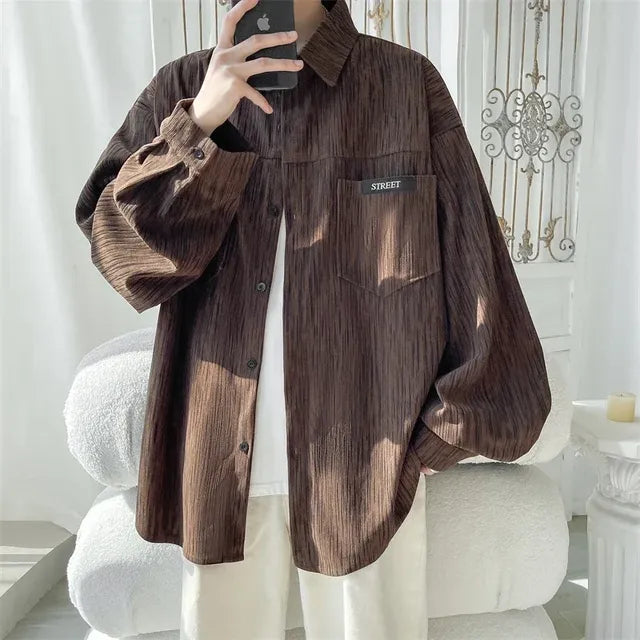 Men's Oversized Button-Up Shirts by Trendy Attic Store01