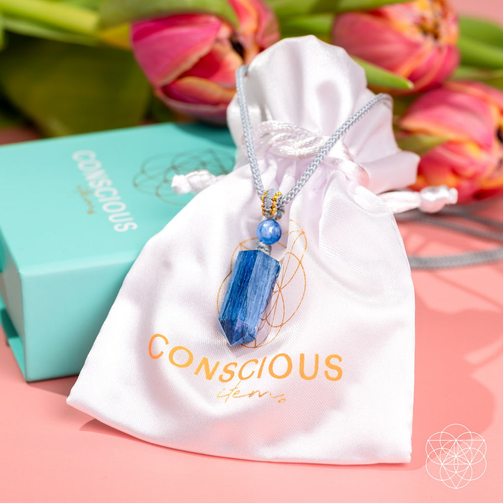 The Aura Shield - Rare Kyanite Pendant by Conscious Items