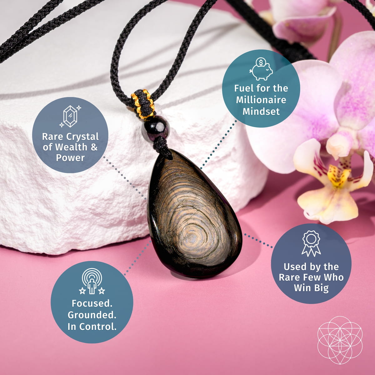 The Hypersthene Millionaire Manifestation Pendant by Conscious Items