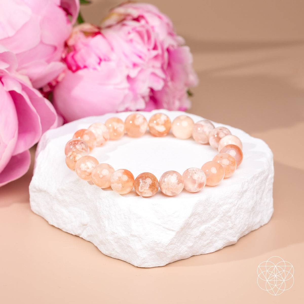 The Woman You’re Becoming - Sakura Flower Agate Bracelet by Conscious Items