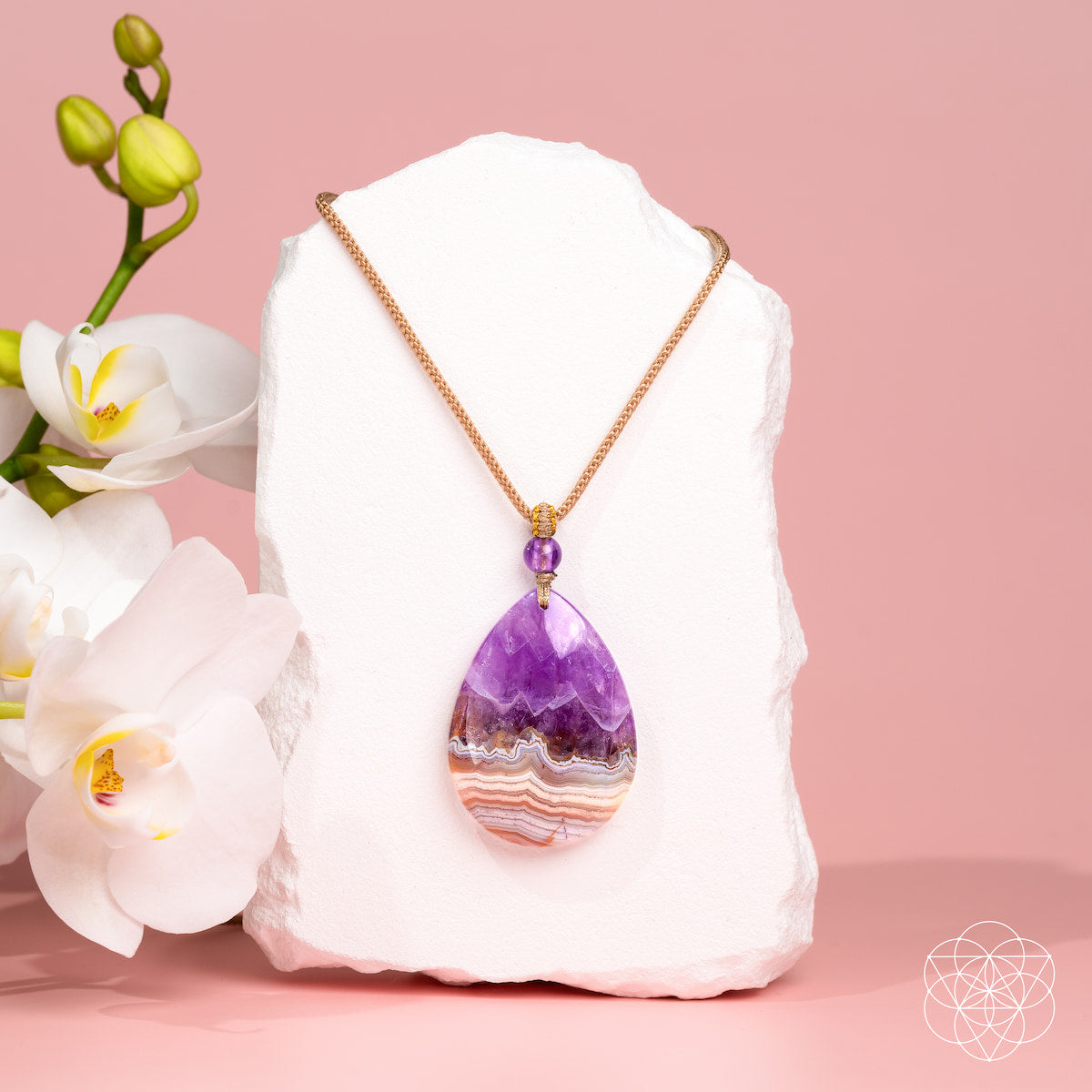 Bring My Spark Back – The Amethyst Crazy Lace Agate Pendant by Conscious Items