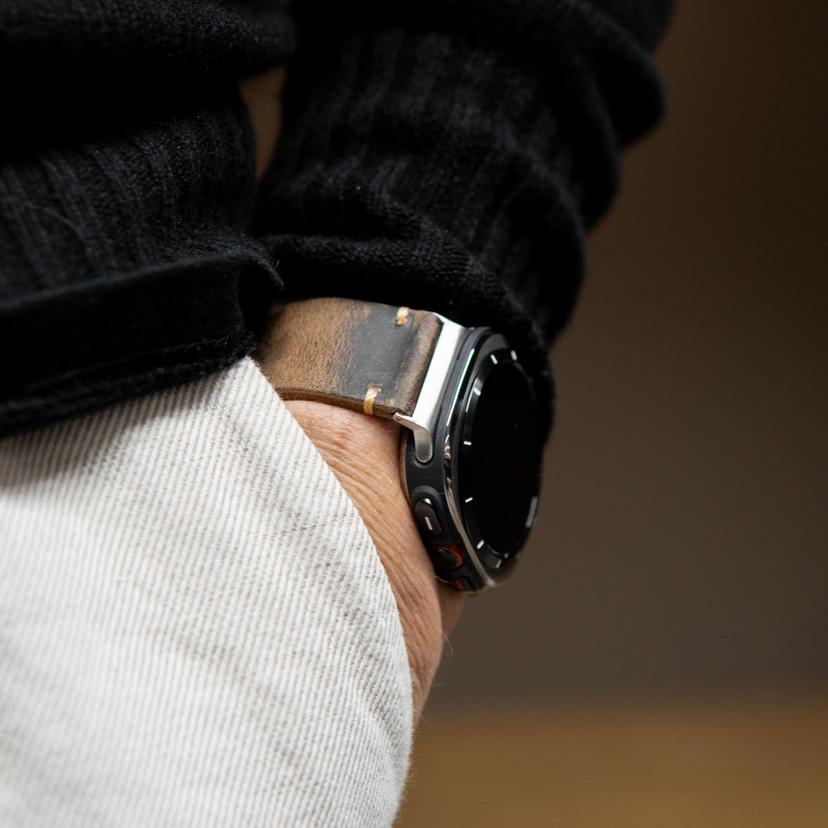 Leather Strap R01 for Samsung Galaxy Watch Ultra by Robust