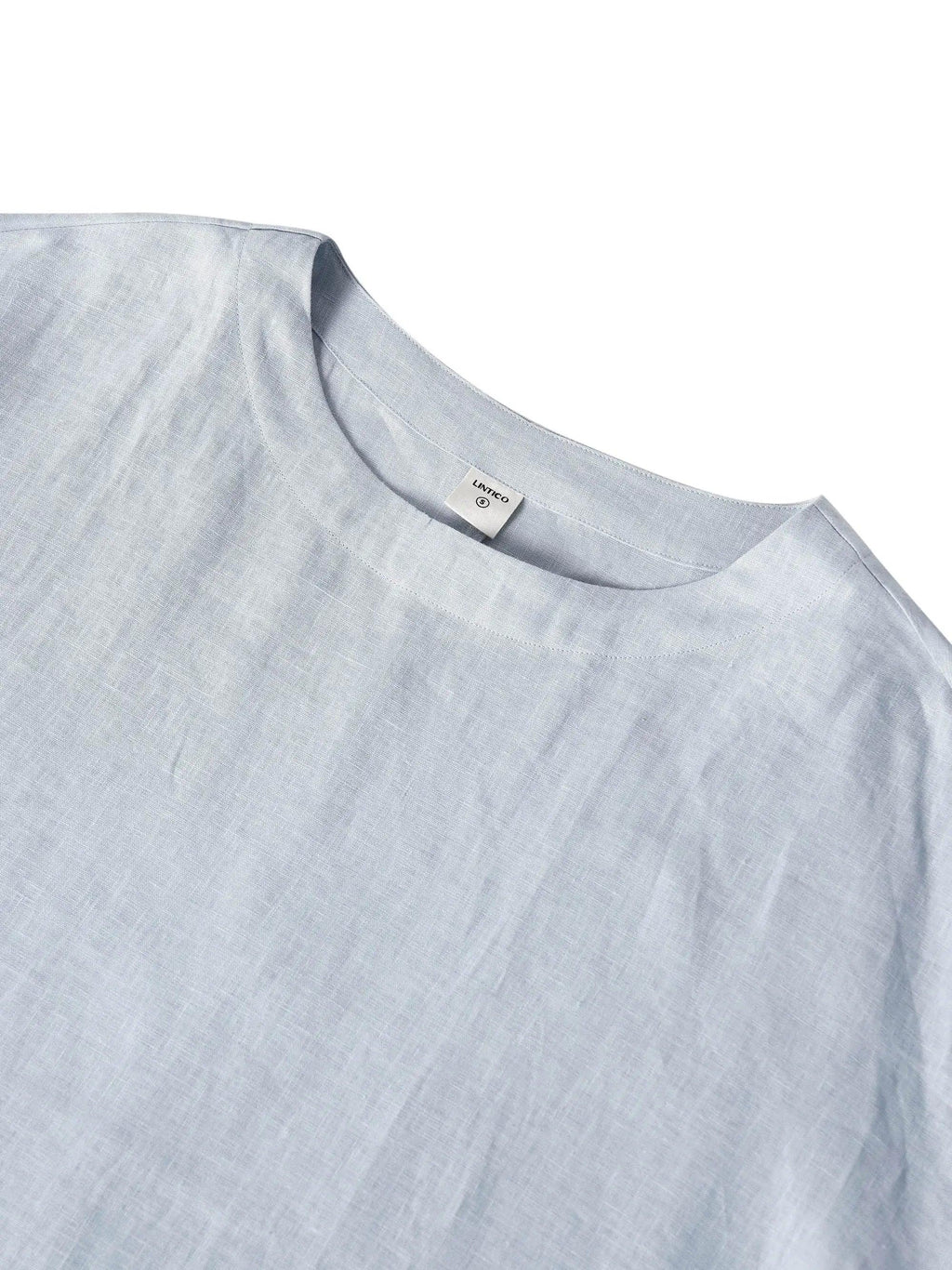 100% Linen Boatneck 3/4 Length Sleeve Top AURORA by LINTICO
