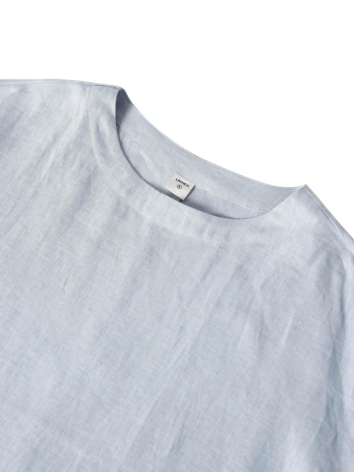 100% Linen Boatneck 3/4 Length Sleeve Top AURORA by LINTICO