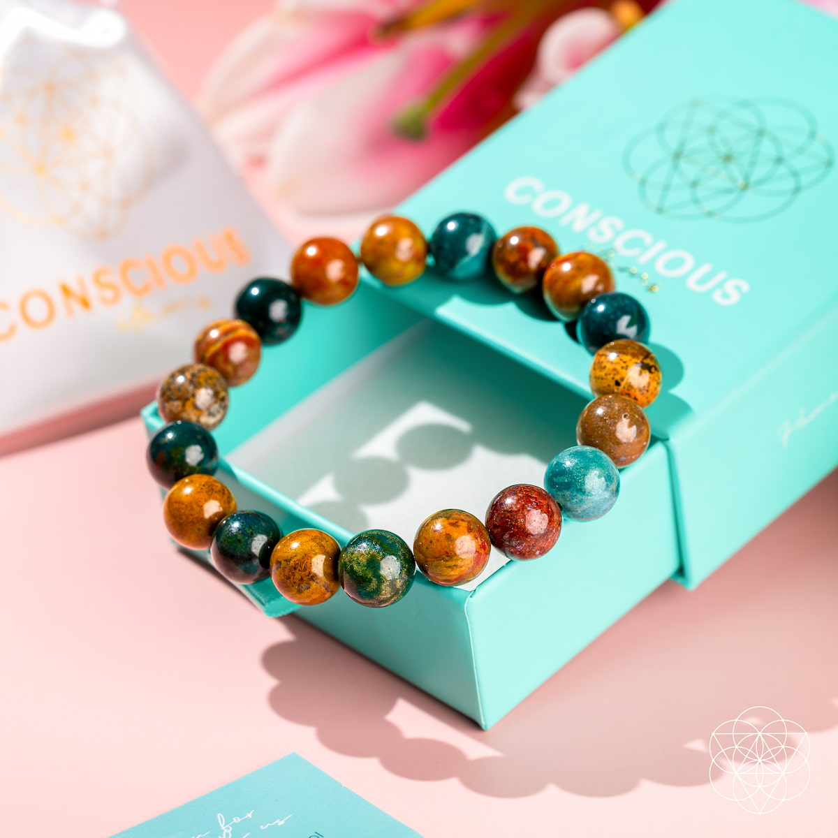 Quiet My Mind – Ocean Jasper Bracelet by Conscious Items
