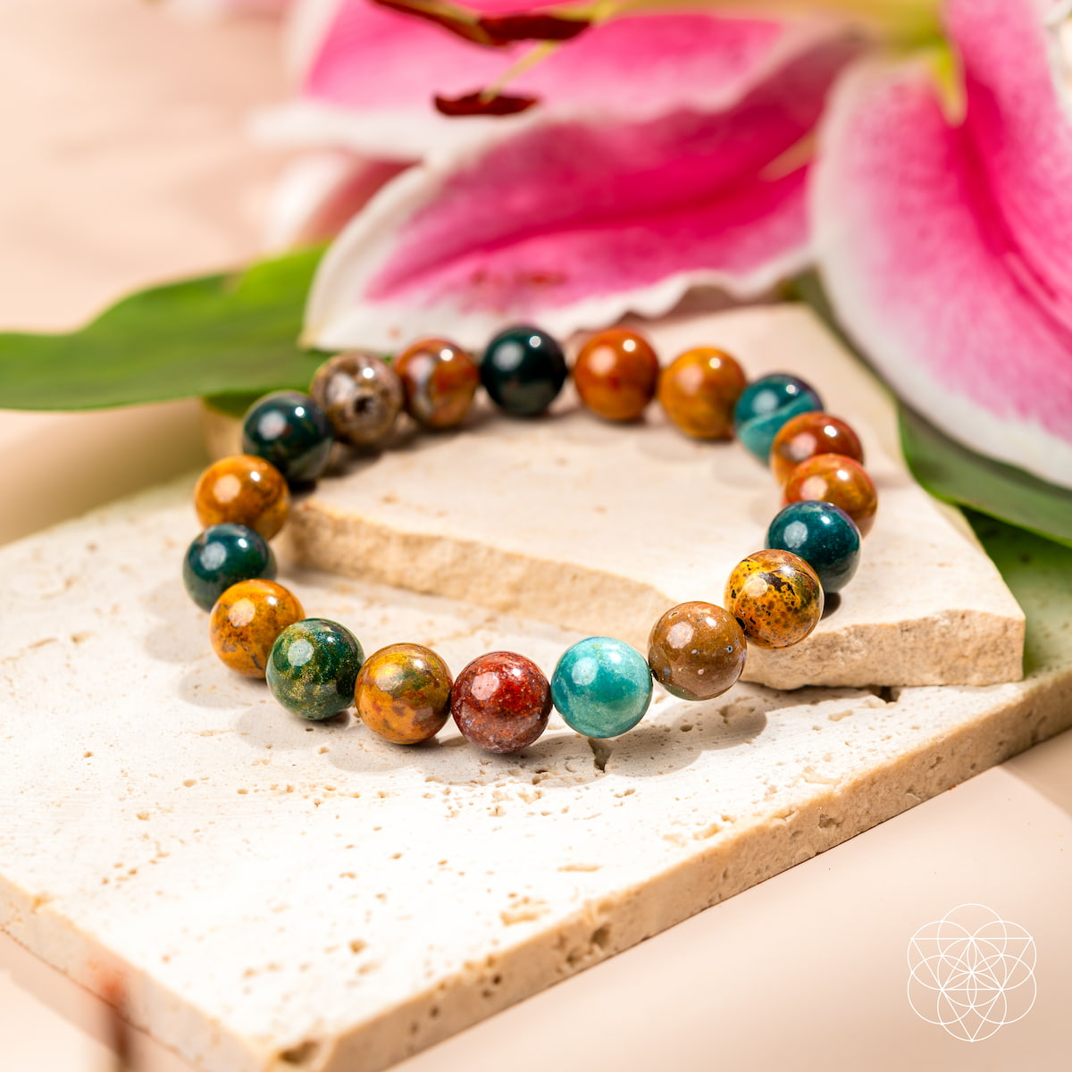 Quiet My Mind – Ocean Jasper Bracelet by Conscious Items