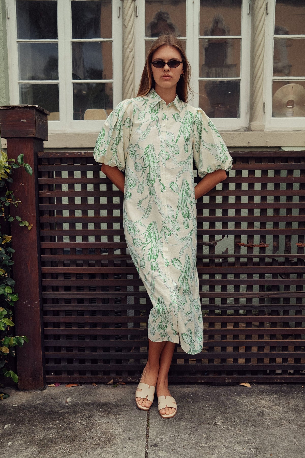 FLORAL LINEN DRESS by profile-nyc