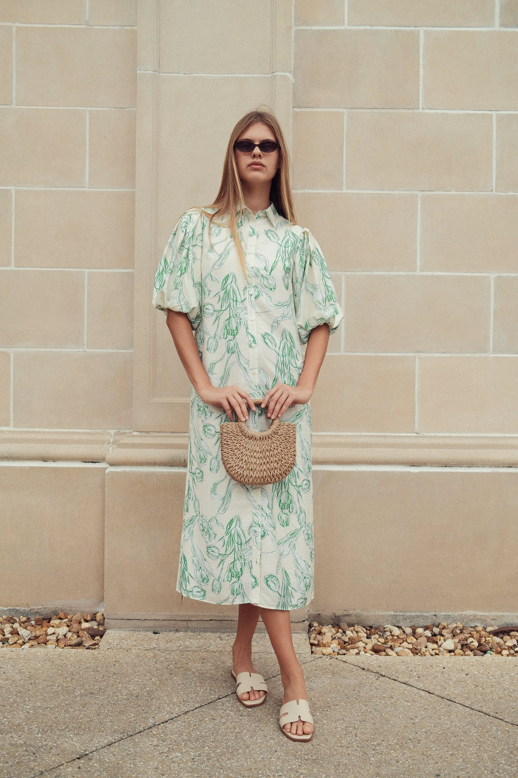 FLORAL LINEN DRESS by profile-nyc