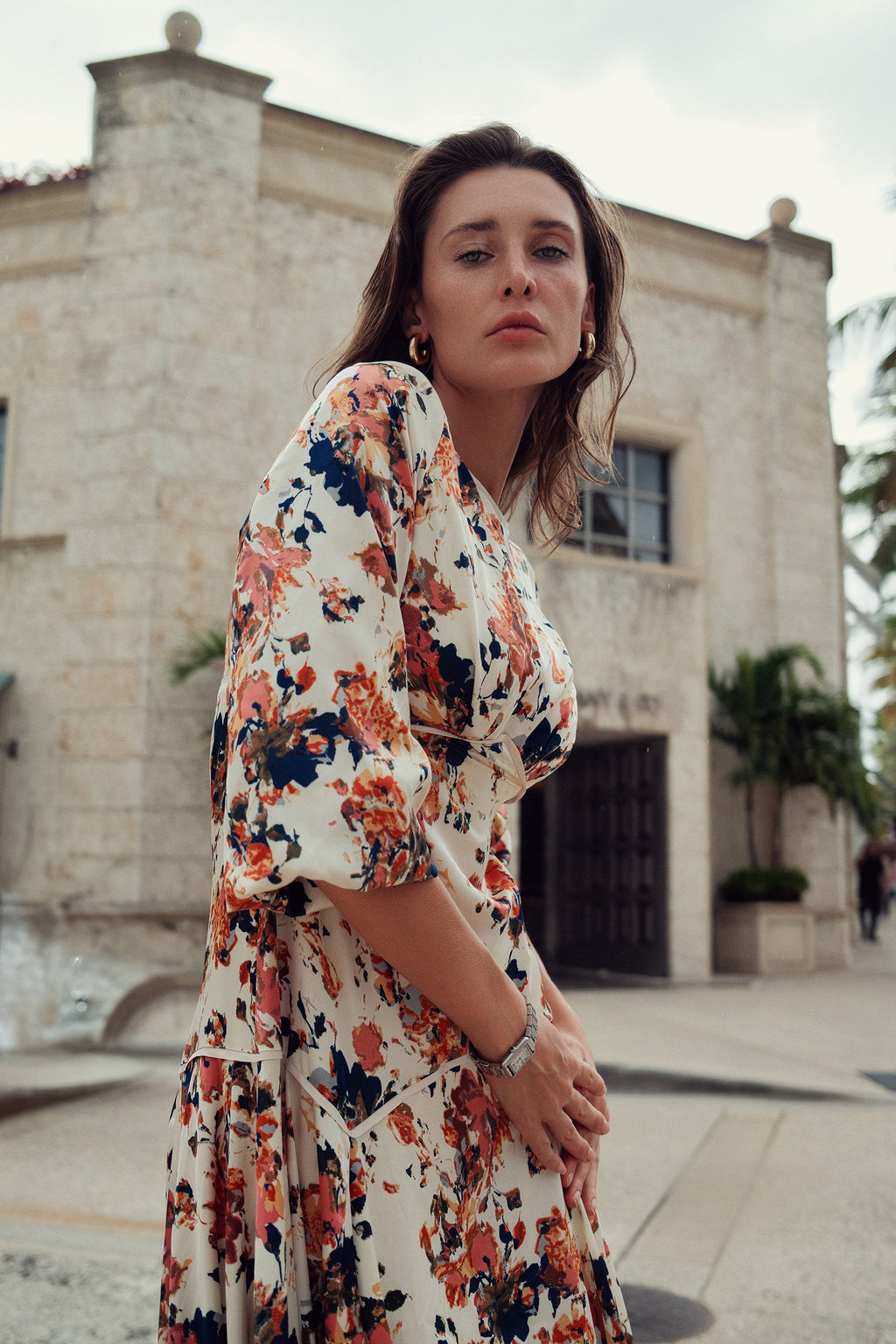 FLORAL PIPING DRESS by profile-nyc
