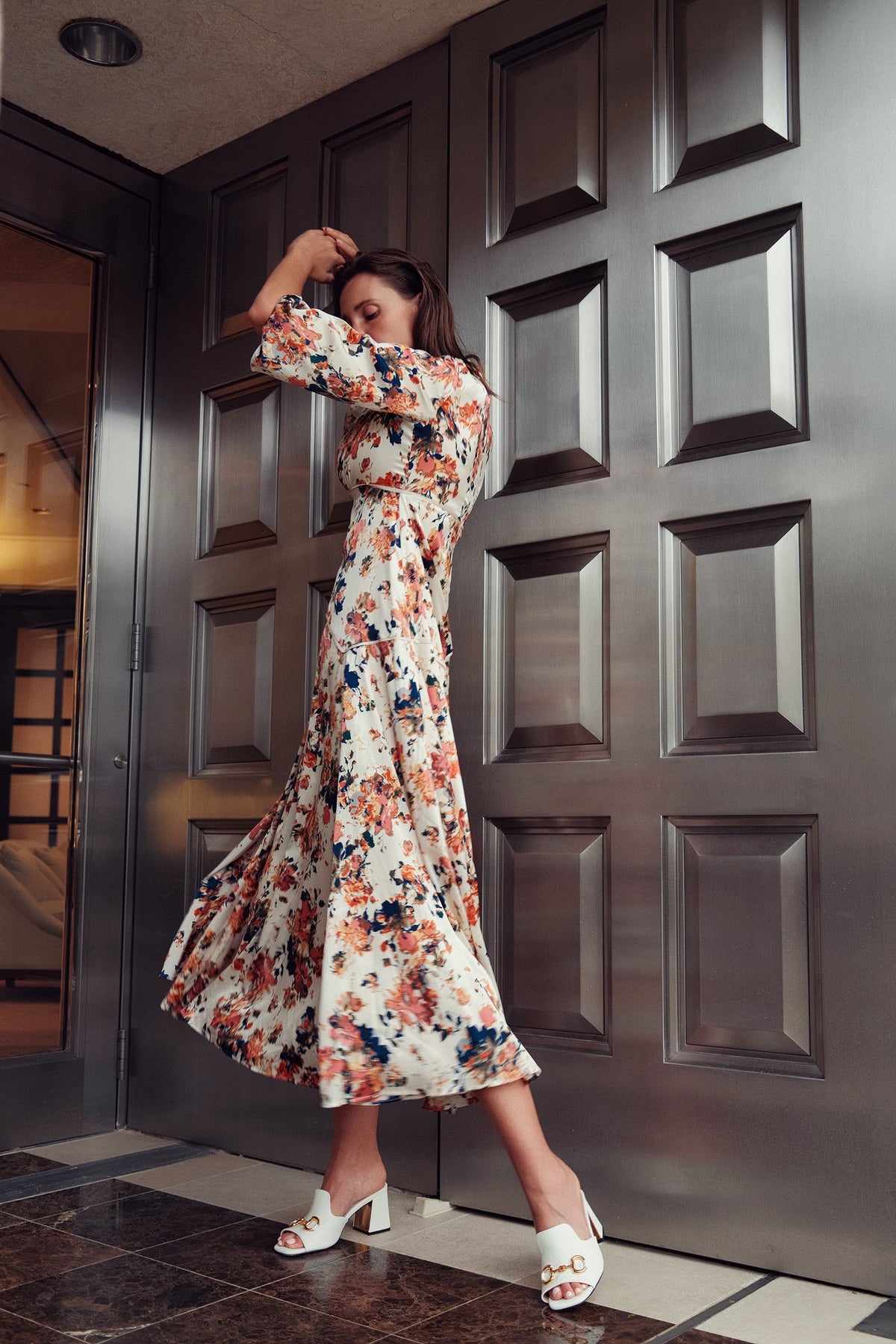 FLORAL PIPING DRESS by profile-nyc