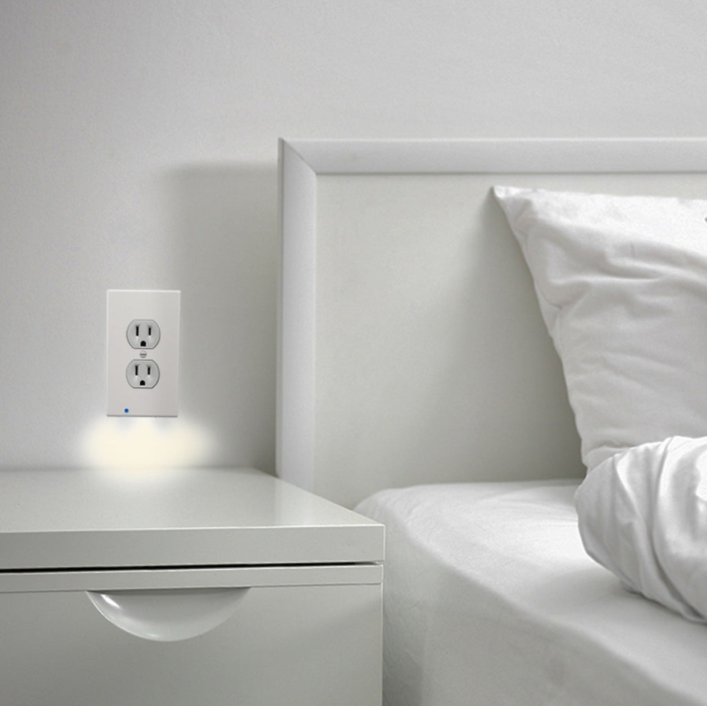 Outlet Cover with Built-In LED Night Light - 2 Styles by Infinite Basics