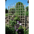 8 Ft Vinyl Trellis in Mocha Brown with Wall Mounting Hardware by HomePacific