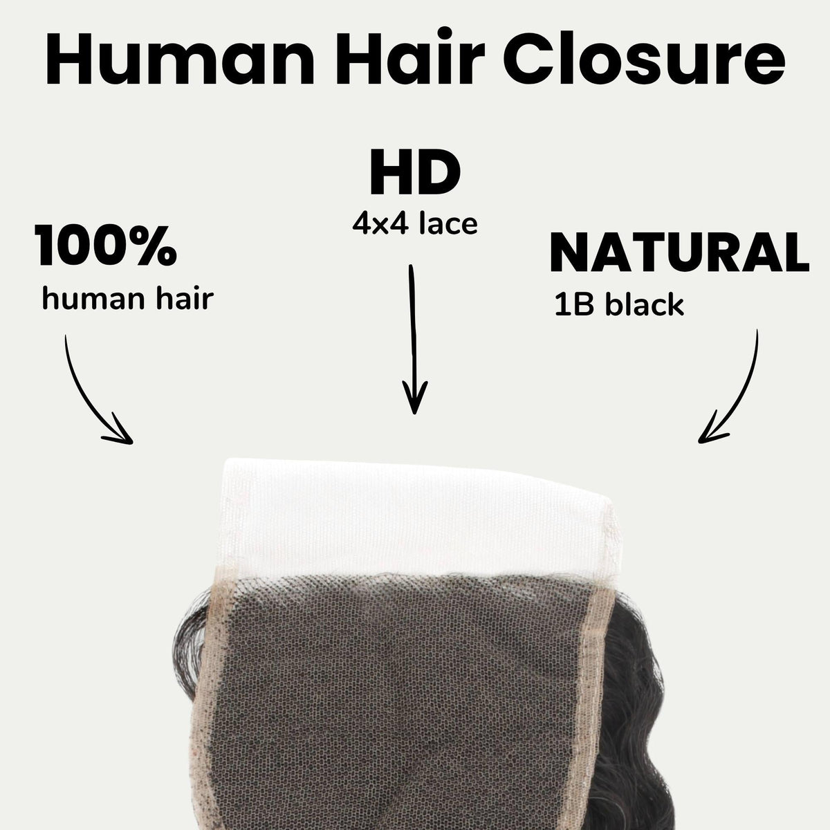 Deep Wave 4x4 HD Lace Human Hair Closure by Private Label