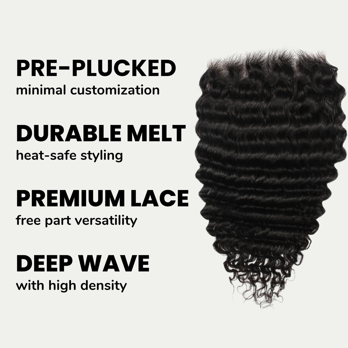 Deep Wave 6x6 HD Lace Human Hair Closure by Private Label