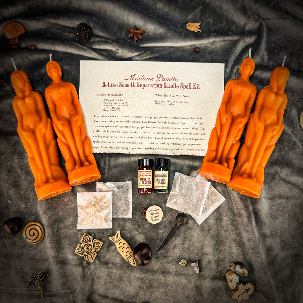 Deluxe Smooth Separation Candle Spell Kit - Human/Female | Peaceful Parting & Love Direction by Parlour of Wonders